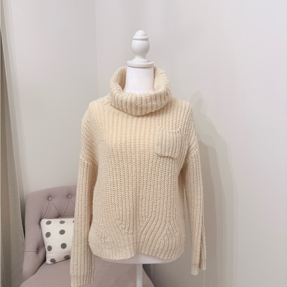 Zara Cream Turtleneck Sweater